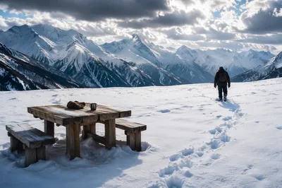Provision Table in Snowy Wilderness