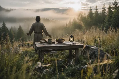 Provision Table in a Misty Wilderness
