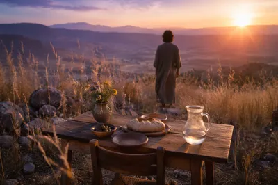 Provision Table in the Dawn Wilderness