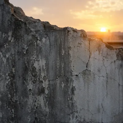 Redemption Sunrise Over a Broken Wall