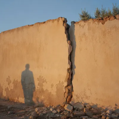 Redemption Sunrise Over a Broken Wall