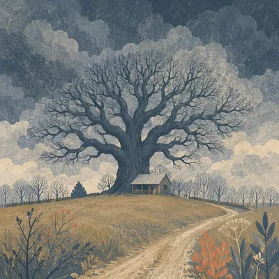 Refuge Beneath the Storm Oak