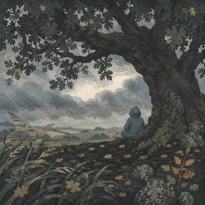 Refuge Beneath an Ancient Storm Oak