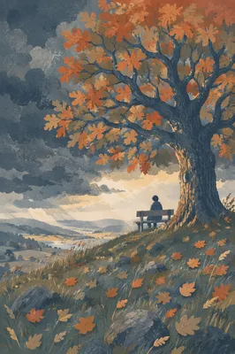 Refuge Beneath the Stormlit Oak