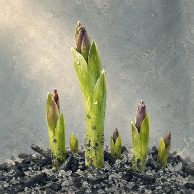 Green Shoots Rising From Ashes