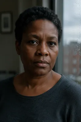 Resilient Woman with Steady Gaze Portrait