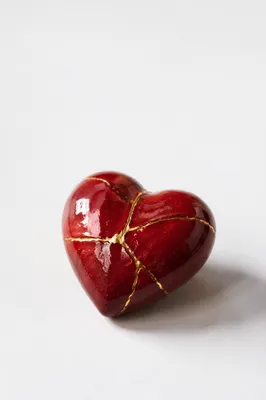 Broken Heart Pottery Restored with Gold