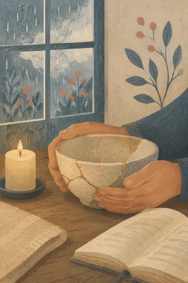 Gold Mended Pottery with Gentle Hands