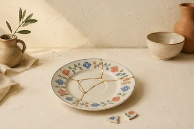 Gold Repaired Saucer of Emotional Restoration