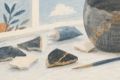 Gold Mended Pottery for Emotional Healing