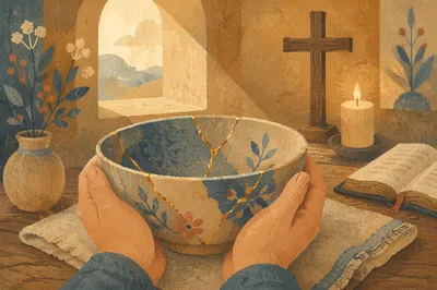 Restored Bowl with Gold Seams in Chapel
