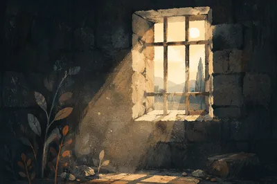 Salvation Light Through Prison Bars