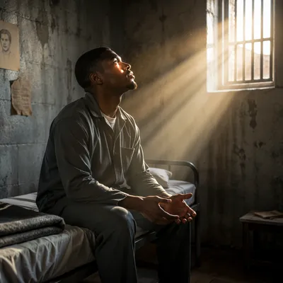 Sunlight Through Prison Cell Window