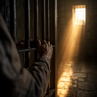 Salvation Light Through Prison Bars