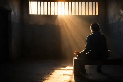 Salvation Light Through Prison Bars