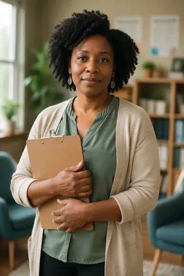 Compassionate Social Worker in Community Office