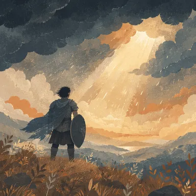 Dramatic Armor of God at Dawn