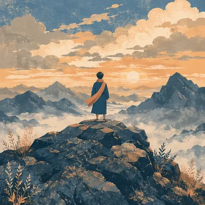 Quiet Strength on Mountain Rock