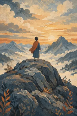Strength and Faith on Mountain Rock