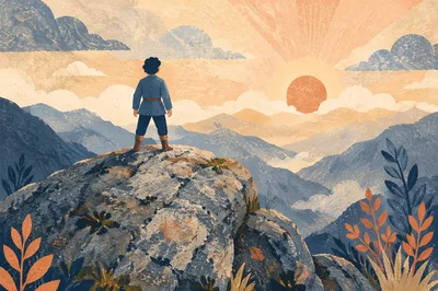 Faith and Strength on Mountain Rock