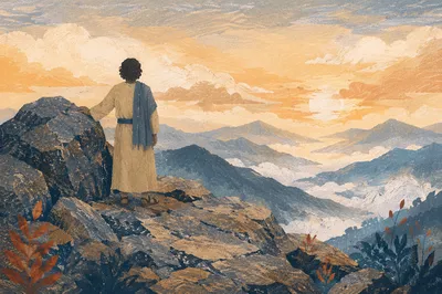 Strength and Faith on Mountain Rock