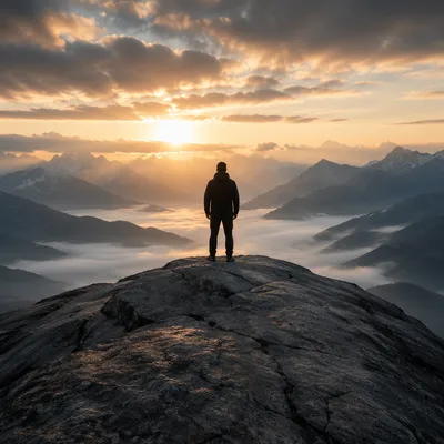 Quiet Faith on Mountain Rock