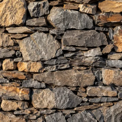 Rugged Mountain Stone Wall of Strength