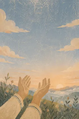 Open Hands of Surrender at Dawn
