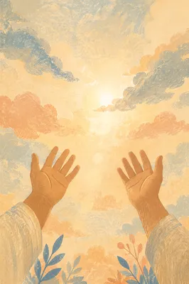 Open Hands of Surrender Under Sky