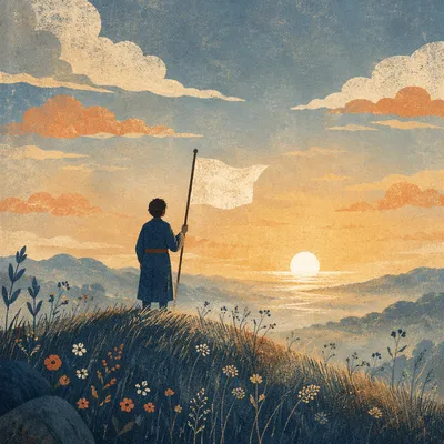 White Flag Surrender at Sunrise