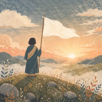 White Flag Surrender at Sunrise Hilltop