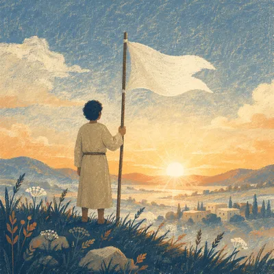 White Flag Surrender at Sunrise Hilltop