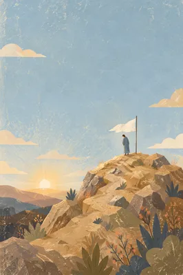 White Flag Surrender at Sunrise Hilltop