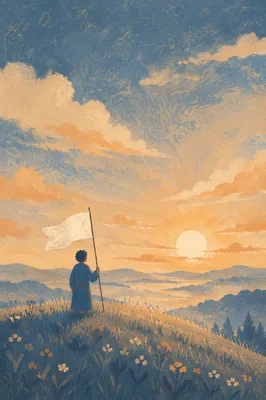 White Flag Surrender at Sunrise Hilltop