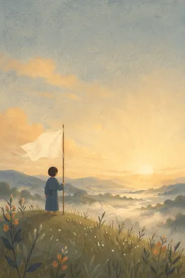 White Flag Surrender at Sunrise Hilltop