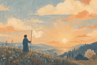 White Flag Surrender at Sunrise Hilltop
