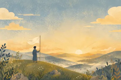 White Flag Surrender at Sunrise Hilltop