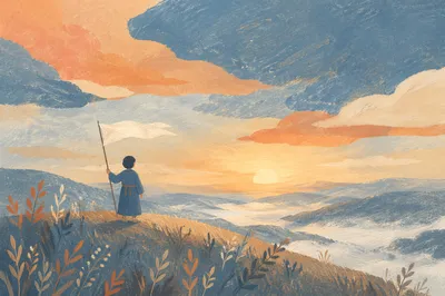 White Flag Surrender at Sunrise Hilltop