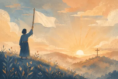 White Flag Surrender at Sunrise Hilltop