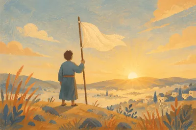 White Flag Surrender at Sunrise Hilltop