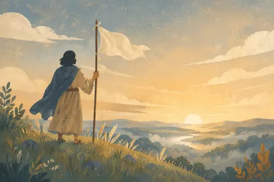 White Flag Surrender at Sunrise Hilltop