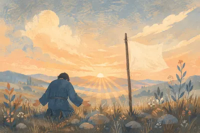White Flag Surrender at Sunrise Hilltop