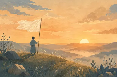 White Flag Surrender at Sunrise Hilltop