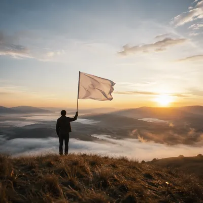 White Flag Surrender at Sunrise Hilltop
