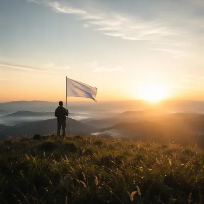 White Flag Surrender at Sunrise Hilltop