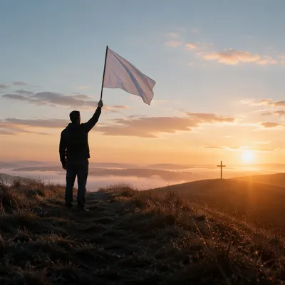 White Flag Surrender at Sunrise Hilltop