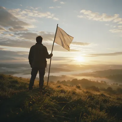 White Flag Surrender at Sunrise Hilltop