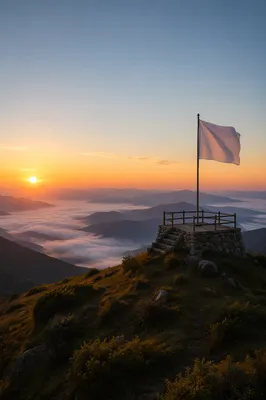 White Flag Surrender at Sunrise Hilltop