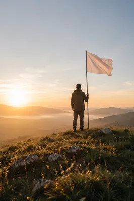 White Flag Surrender at Sunrise Hilltop