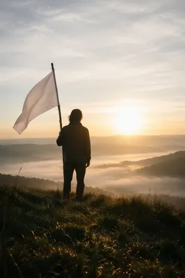 White Flag Surrender at Sunrise Hilltop